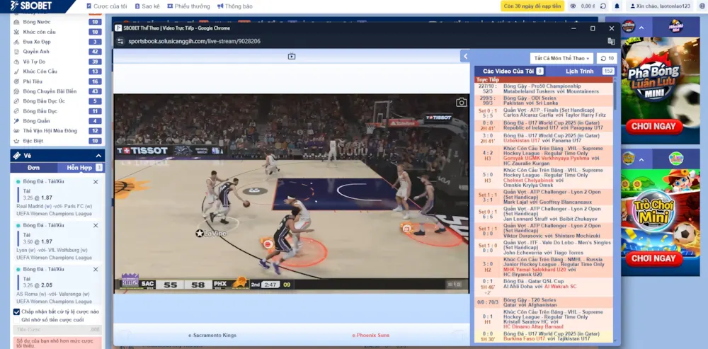 Cách chơi Bóng Rổ tại SBOBET