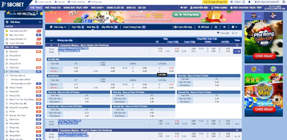 Cách Chơi Cầu Lông Tại SBOBET Như Chuyên Gia 2 Cách chơi Cầu Lông tại SBOBET