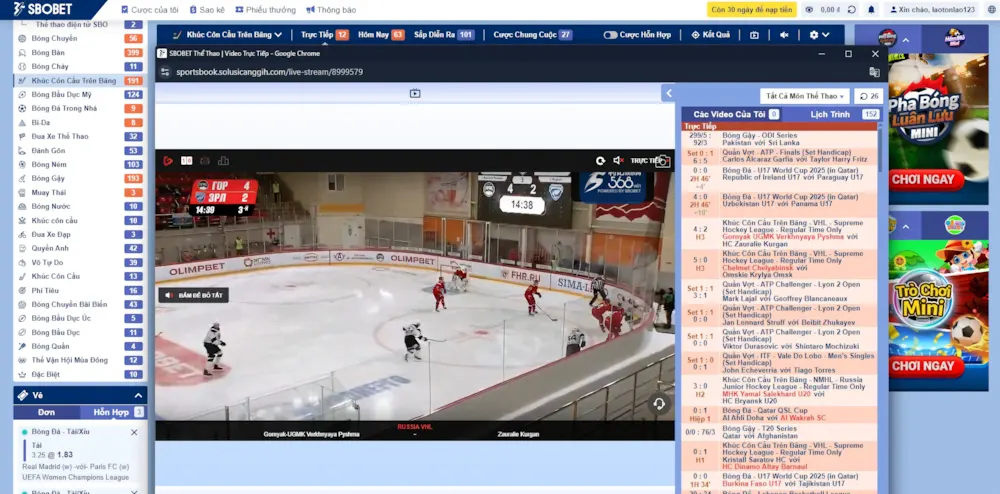 Hướng Dẫn Cá Cách Chơi Khúc Côn Cầu Tại SBOBET Từ A Đến Z 1 Cách chơi Khúc Côn Cầu tại SBOBET